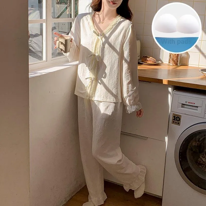 Sleeping Beauty Pajama Set Women's Apricot-5