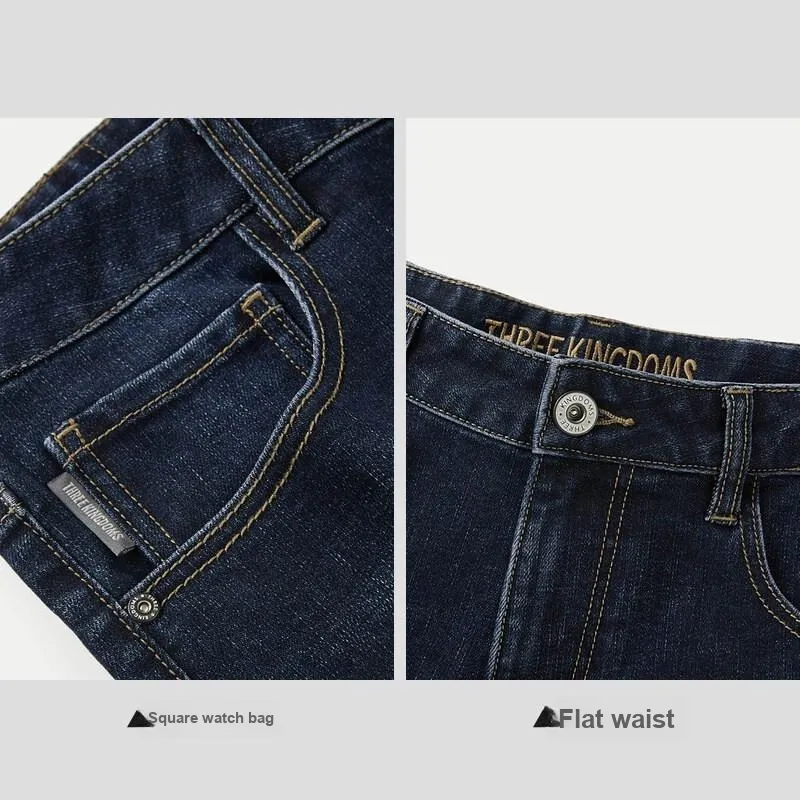 HLA Romance Of The Three Kingdoms Series Jeans Men Denim Blue Gradient Medium 93-3