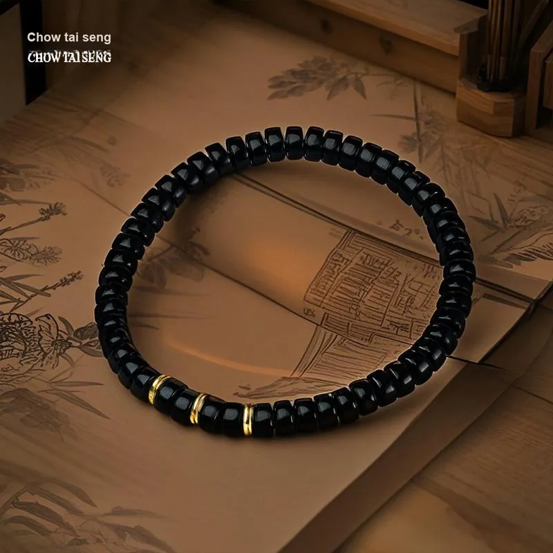 CHOW TAI SENG Agate New Chinese Style Chinese Fashion Trend Jade Bracelet Unisex-6