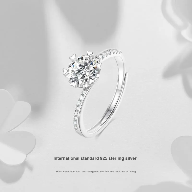 JUICY GRAPE S925 Silver Moissanite Rings Unisex-5