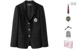 Black Suit, Comes with Free Tie+Dust Bag+Badge