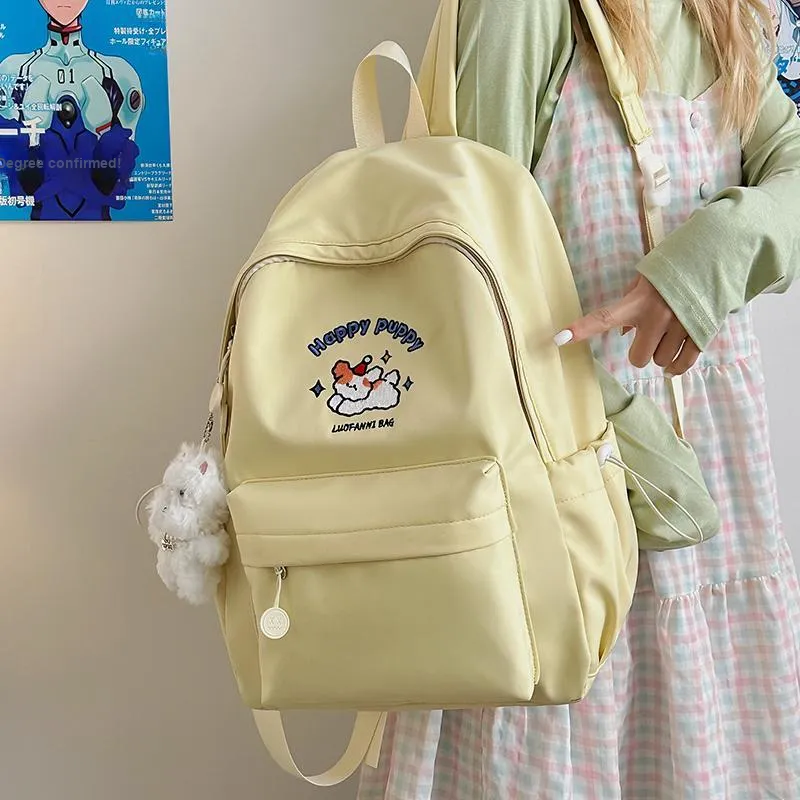 Moonshine Nylon Backpack Regular Unisex Yellow/White/Purple/Black-5