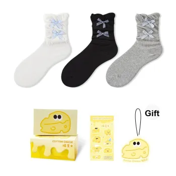 COTTON CHEESE Mid Calf Socks Women's Box 3 Pack