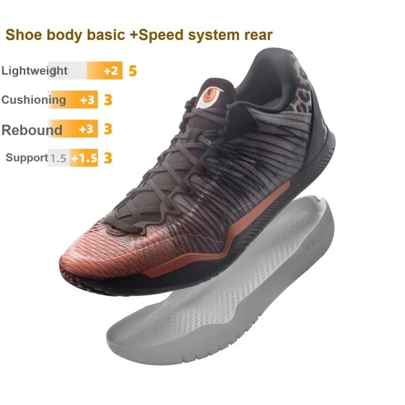 Serious Player Only Player 1 Basketball Shoes Men Low Top Black/Orange-1