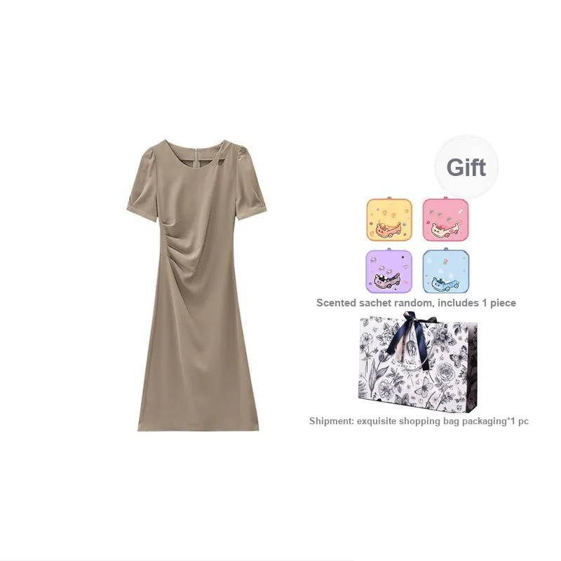 HUASJ Short Sleeved Dresses Women's Mocha-2