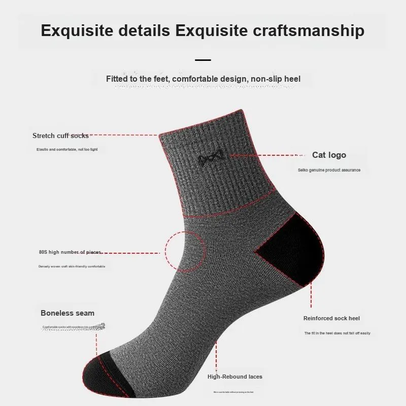 MIIOW Trend Party Series Mid Calf Socks Unisex 5 Pack-17