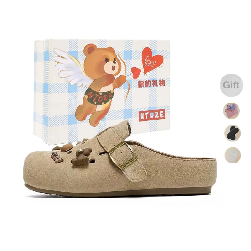 NTOZE Abrasion Resistant Slip Resistant Wrap toe Slippers Women's Gift Box Set-0