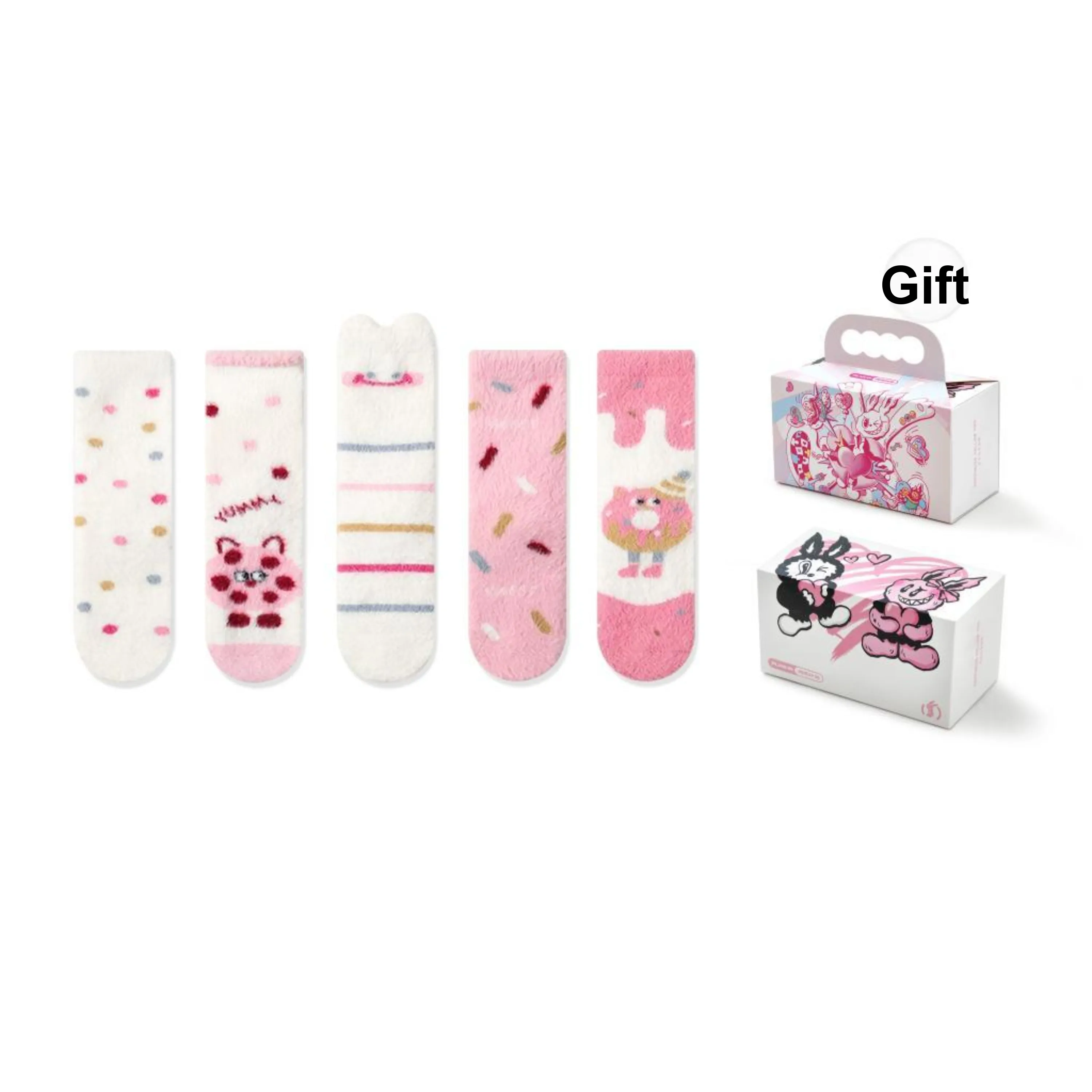 PLAN IN Mid Calf Socks Women's Box 5 Pack