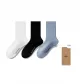 [3 Pack]Men's Socks: White/Light Blue/Black