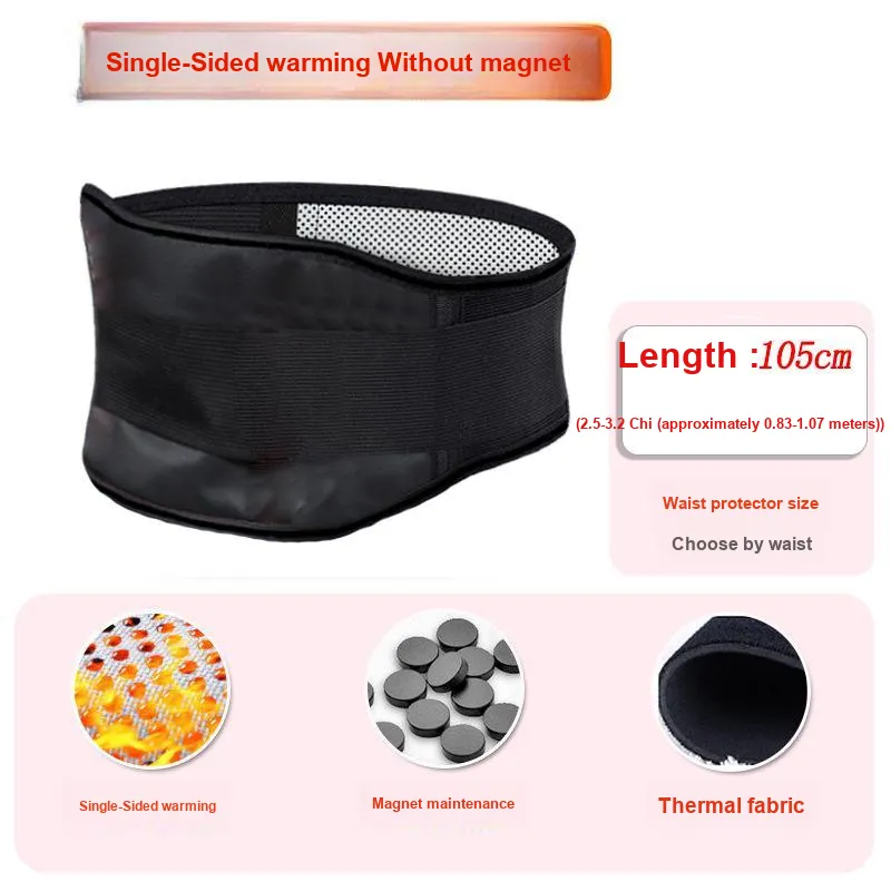 NUCKILY Back Support Braces Protective Self Heating Black Unisex-7