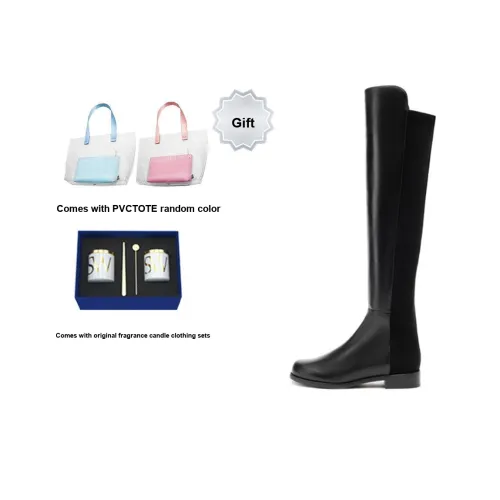 Stuart Weitzman SW 5050 Over The Колено Высокие сапоги Женские Черный Аромат Свеча Набор + PVC Тоут
