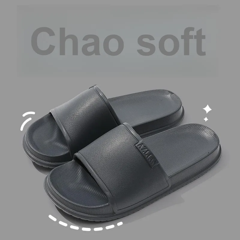 Foot Recreation Home Four Seasons All Indoor Bathroom Slip Resistant Couple Soft Sole Minimalist Style Slippers Unisex-30