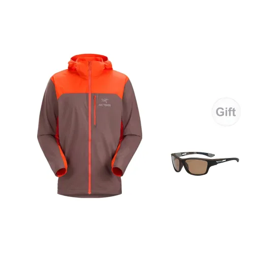 Arcteryx Squamish Windbreaker Jackets Men Velvet Sandalwood - Includes Eyeglasses