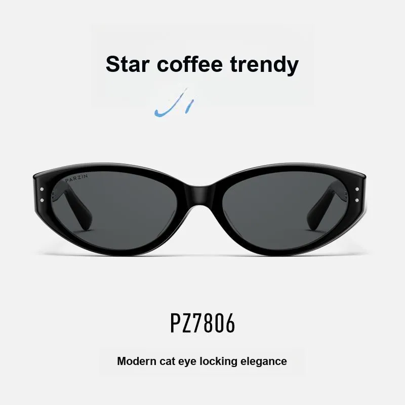 PARZIN Plate Frame Cat Eye Sunglasses Unisex-1