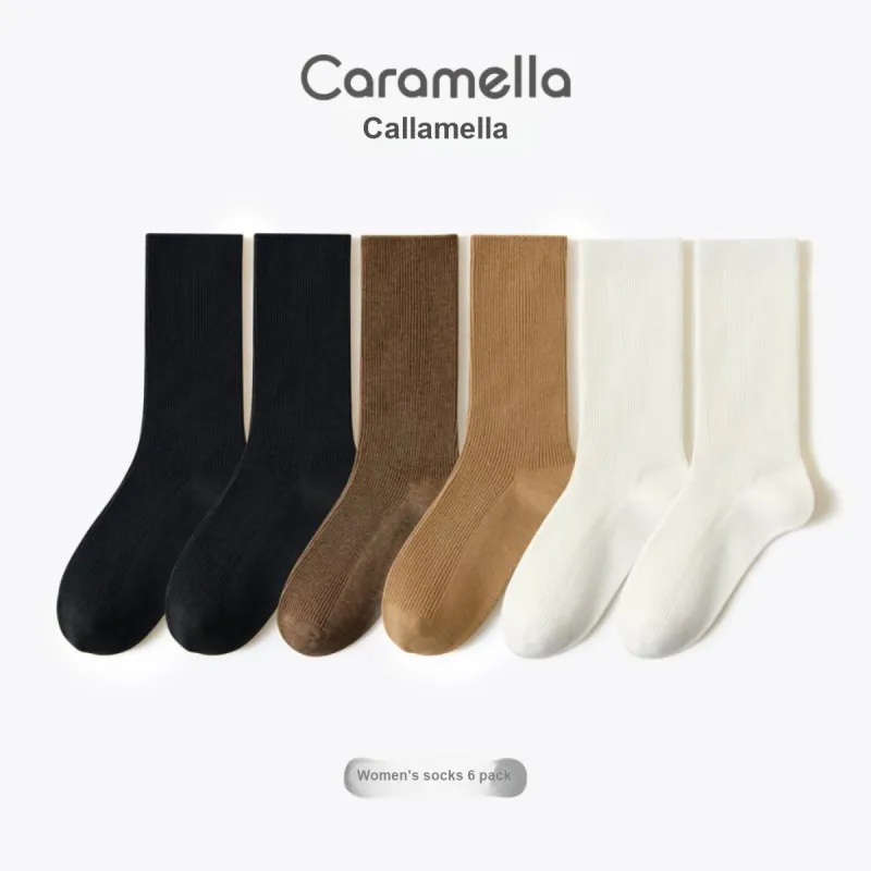 Caramella Mid Calf Socks Women's 6 Pack-53