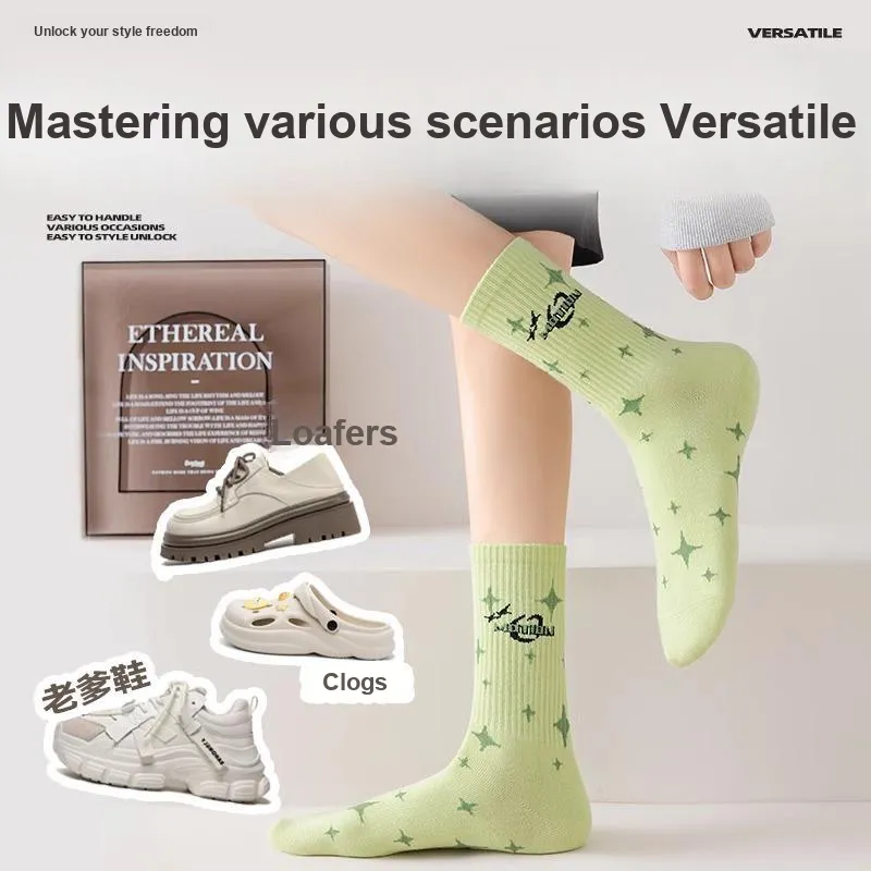 Taste The Color Mid Calf Socks Women's 5 Pack-2