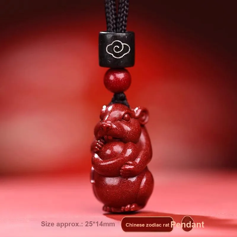 Dora Skewers Cinnabar Jade Pendants Unisex-17