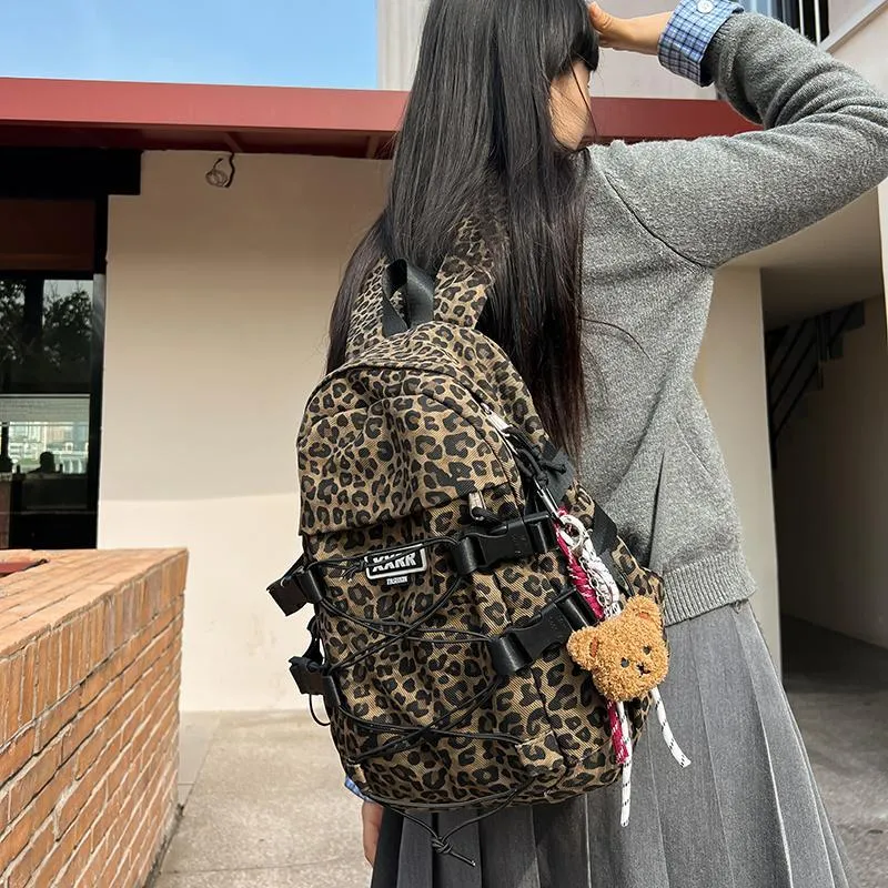 LUVISTRUE Canvas Backpack Regular Unisex Brown/Ecru-8