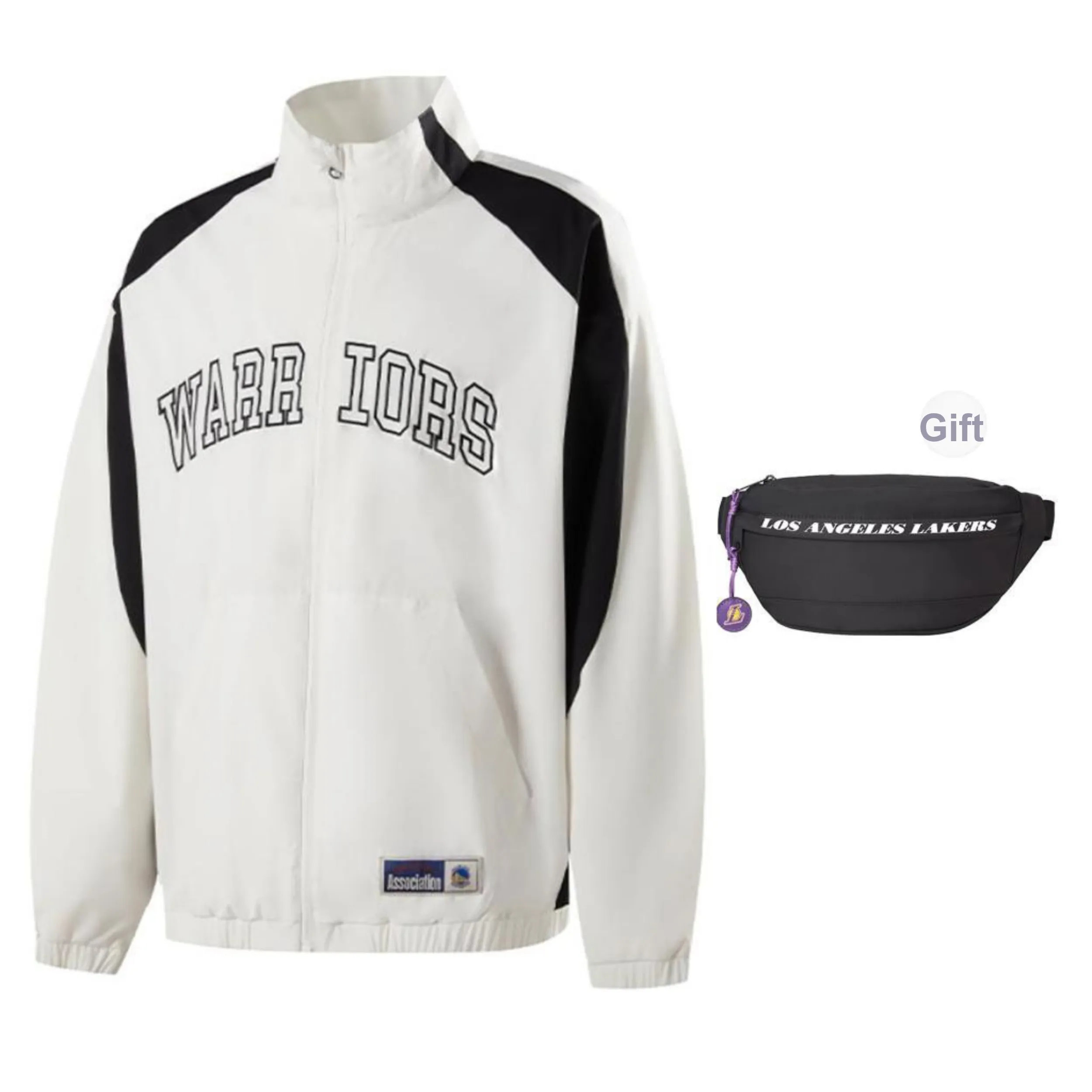NBA Golden State Warriors Jacket Unisex Ecru