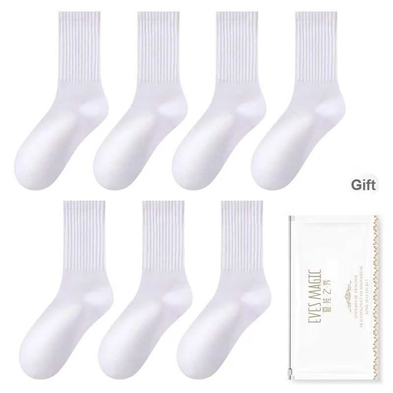 XIA.WA.ZHI.XIU Mid Calf Socks Unisex Shopping Bag 7 Pack-0