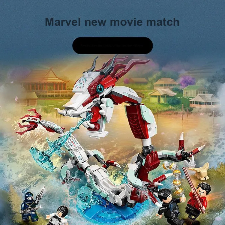LEGO Marvel Characters Marvel, Qi And The Ten Commandments, Legend Ancient Village Battle Building Blocks 400 Pcs 76177-1