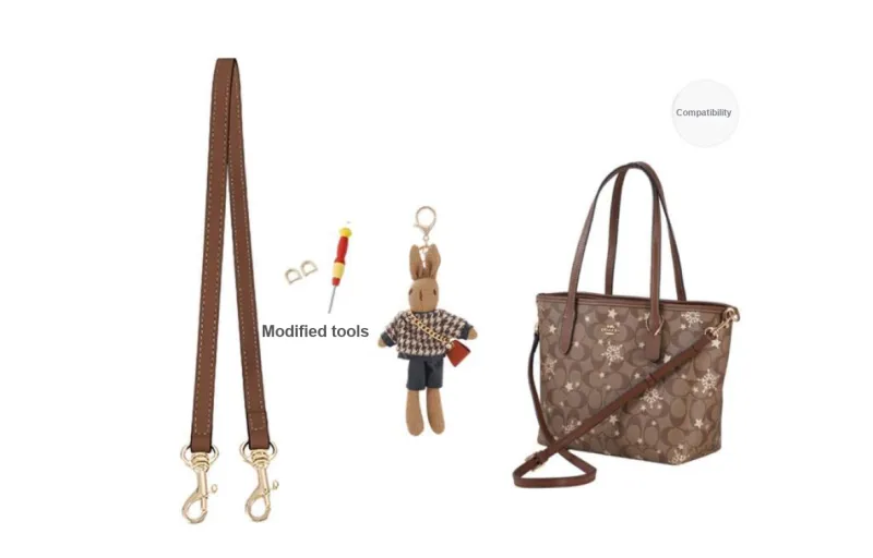 Lan Bao Fan Cow Leather Shopping Bag Accessory Women's Brown/Ecru-0