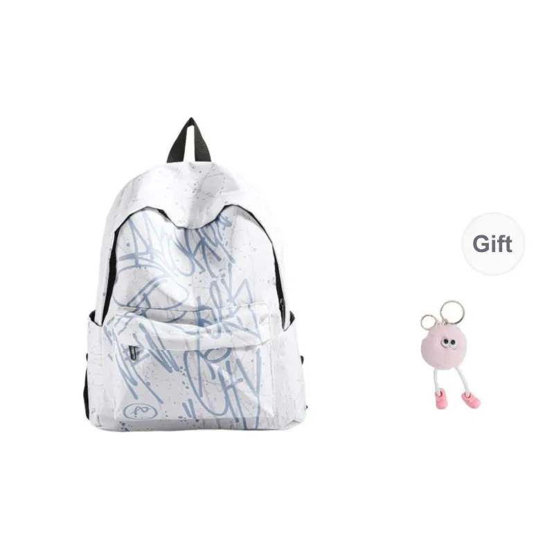 Yalu Waterproof Fabric Backpack Regular Unisex Pink Graffiti/Blue Graffiti/Gray Graffiti-6