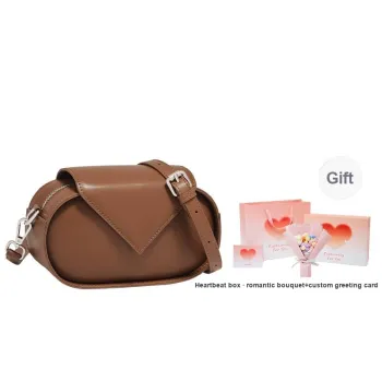 FOXER Cow Leather Crossbody Bag Small Size Women's Brown/Black
