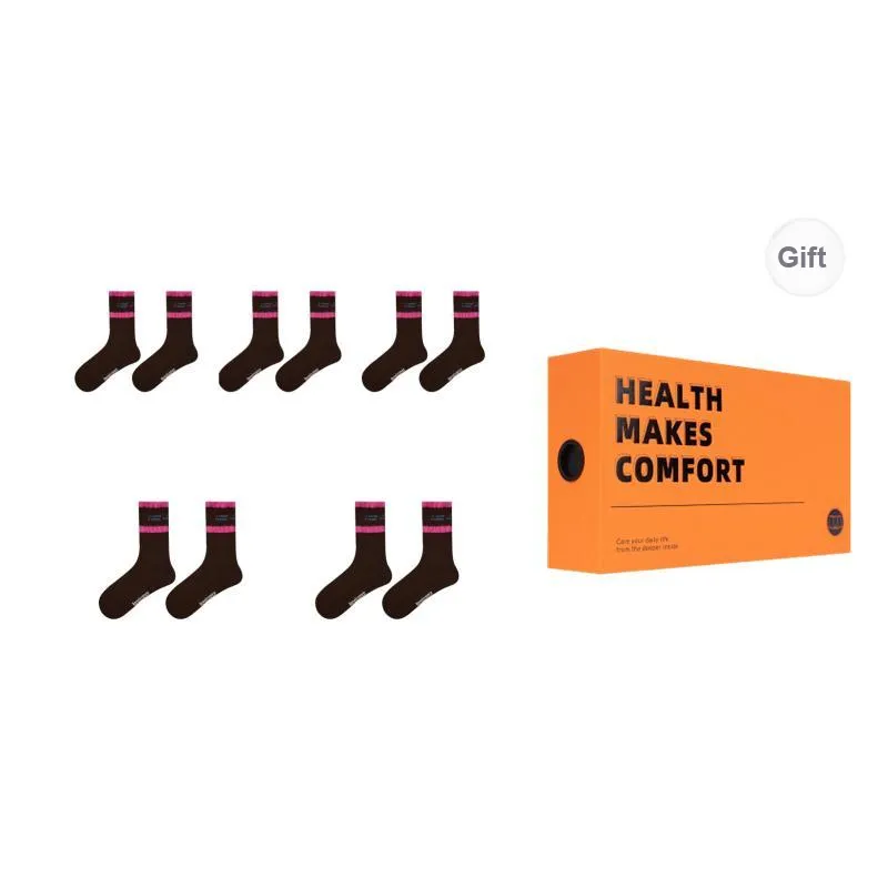 Vine Color Mid Calf Socks Women's 5 Pack-5