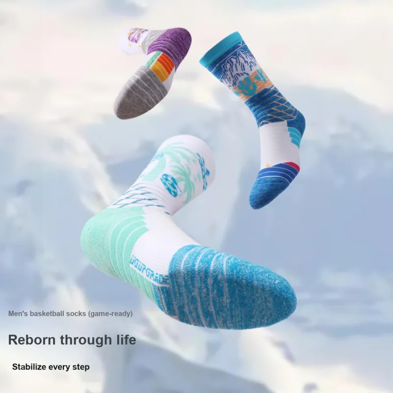 UGUPGRADE Basketball Socks Unisex 3 Pack Mixed Color-3