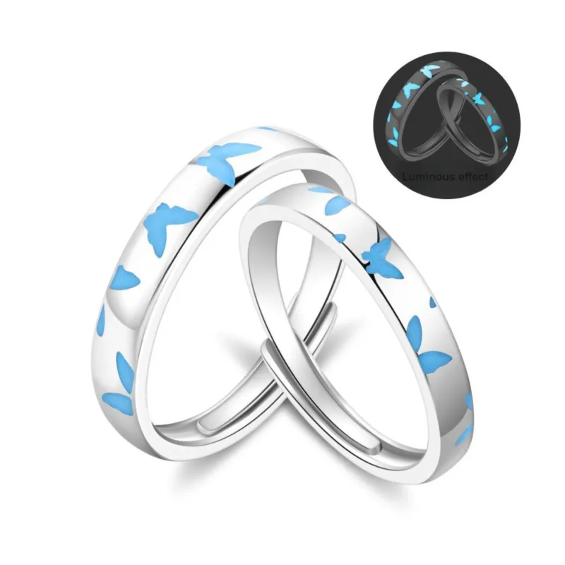 Lao Feng Xiang S925 Sterling Silver Ring Pair Unisex-0