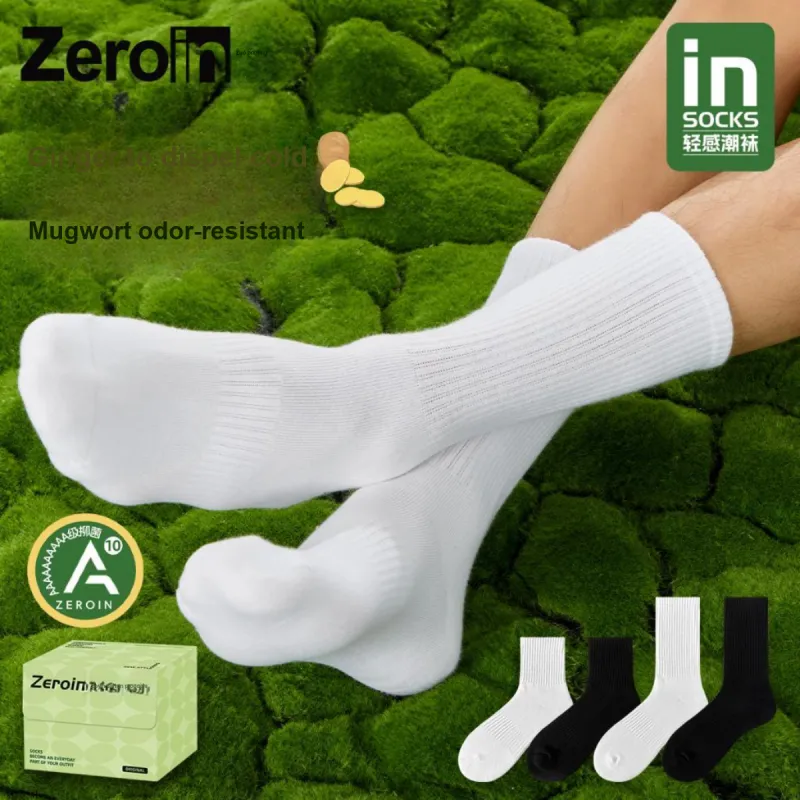 ZEROIN Mid Calf Socks Unisex Box 4 Pack-1