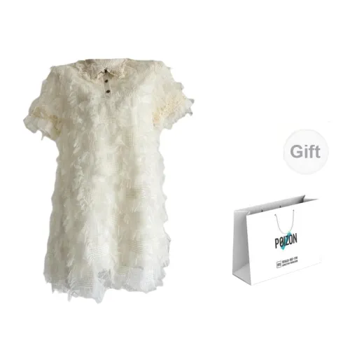 TURN UP Short-Sleeved Dresses Women's Off White