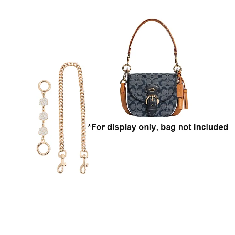 Ingenuity Handmade Alloy Extender Chain Coach Chambray Extended Length Chain Accessories Bag Strap Women's Gold Tone-3