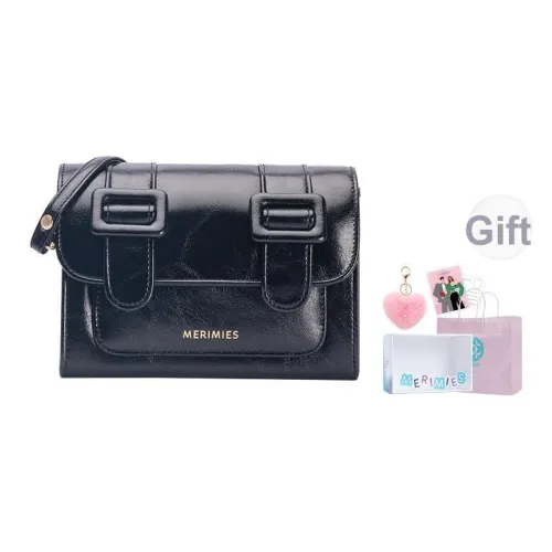 MERIMIES Искусственная кожа Универсальная и Минималистичная Почтовая сумка Сумка через плечо Маленькая Женская Черная