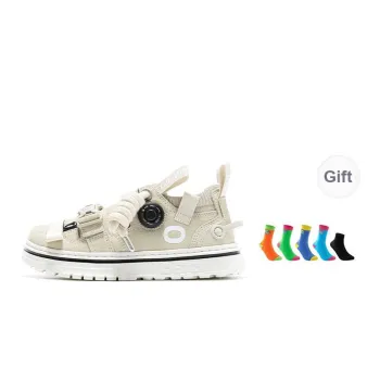 OETZI Ultra light Series 1 Anti Slip Wear Resistant Low Top Skateboard Shoes Unisex Beige