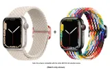 Apple Woven Strap-Starlight * Rainbow