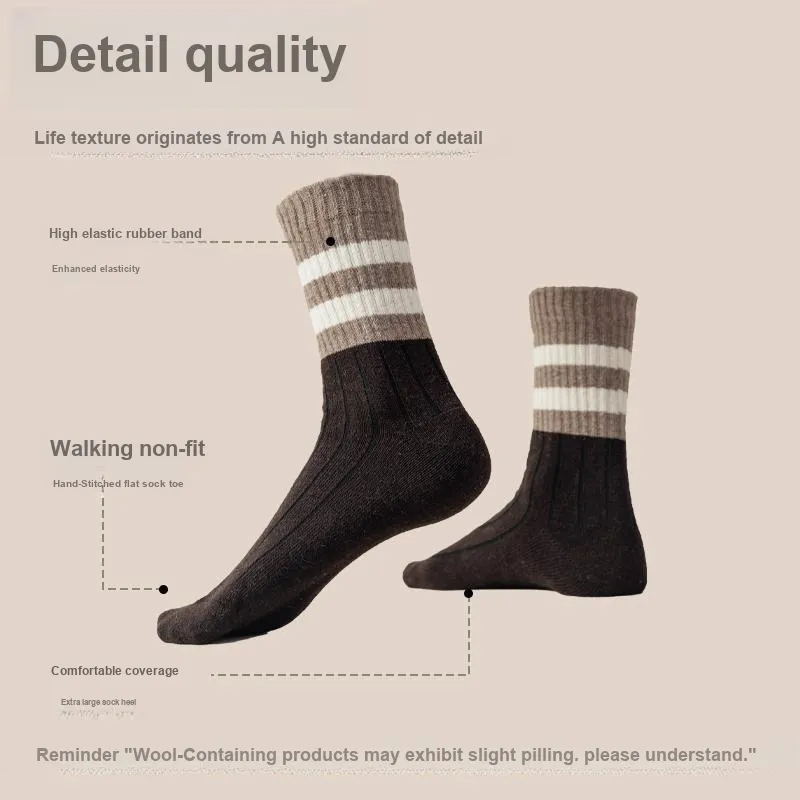 MIIOW Mid Calf Socks Women's 5 Pack-21