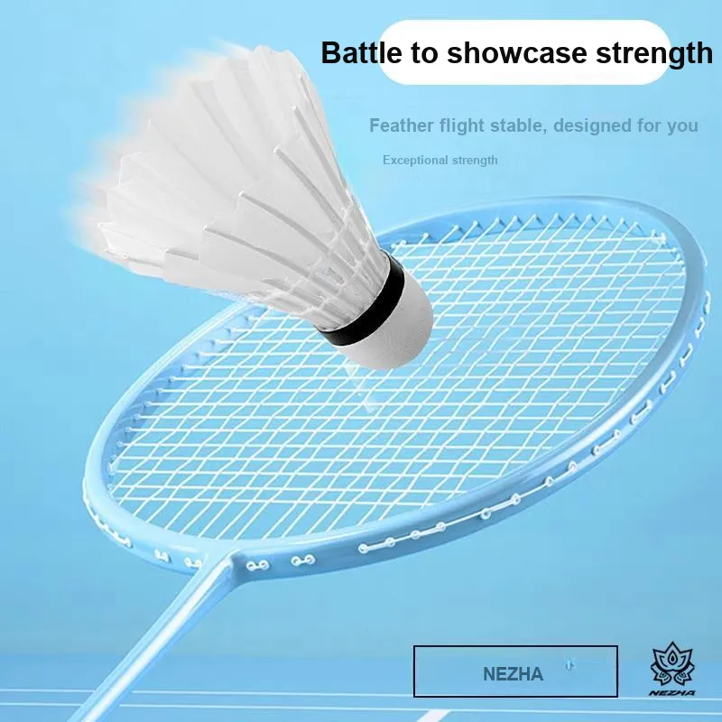 Kawasaki Nezha Series NEZHA8 Size 12 Pack Goose Feather Training/Everyday Use Ball Shuttlecocks-6