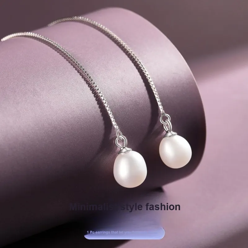LAOMIAO Pearl Drop Earrings Women's-1