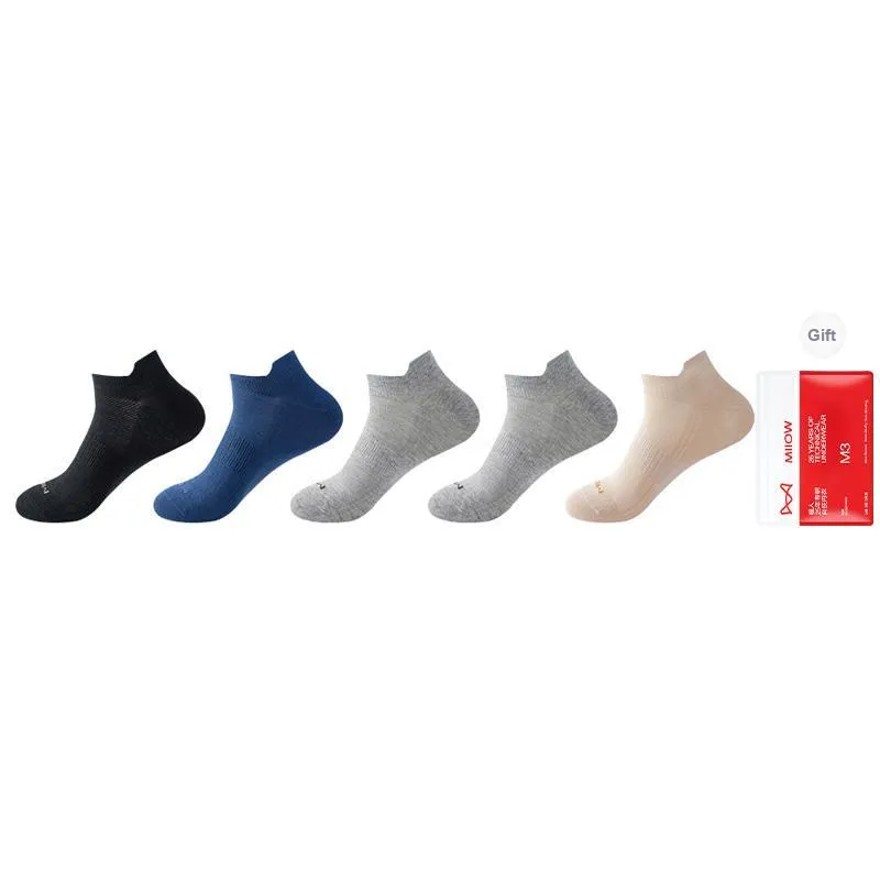MIIOW Ankle Socks Men's Shopping Bag 5 Pack-12
