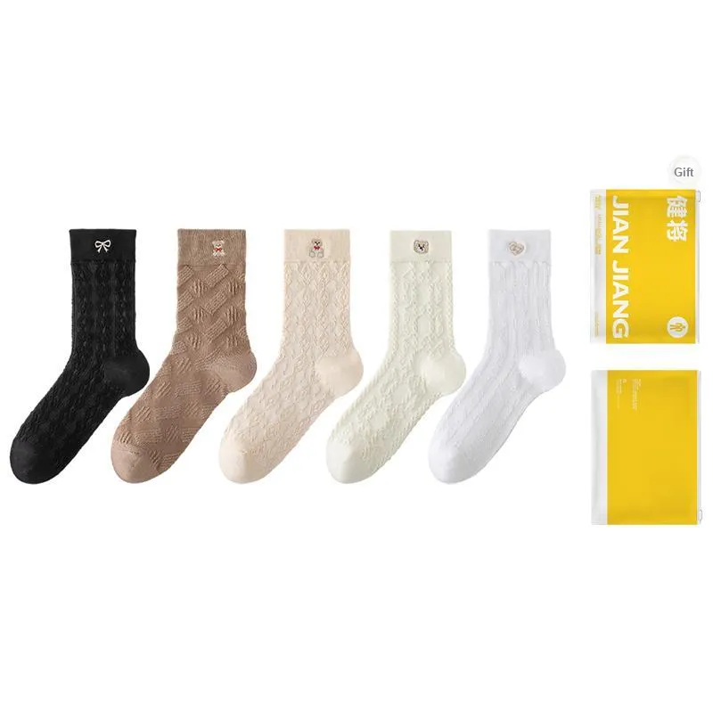 Master Mid Calf Socks Women's Shopping Bag Combo Set-16
