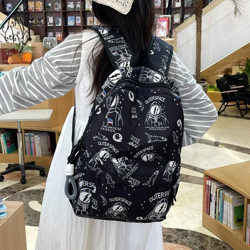 URBAN FOREST Nylon Backpack Regular Unisex White/Black-11