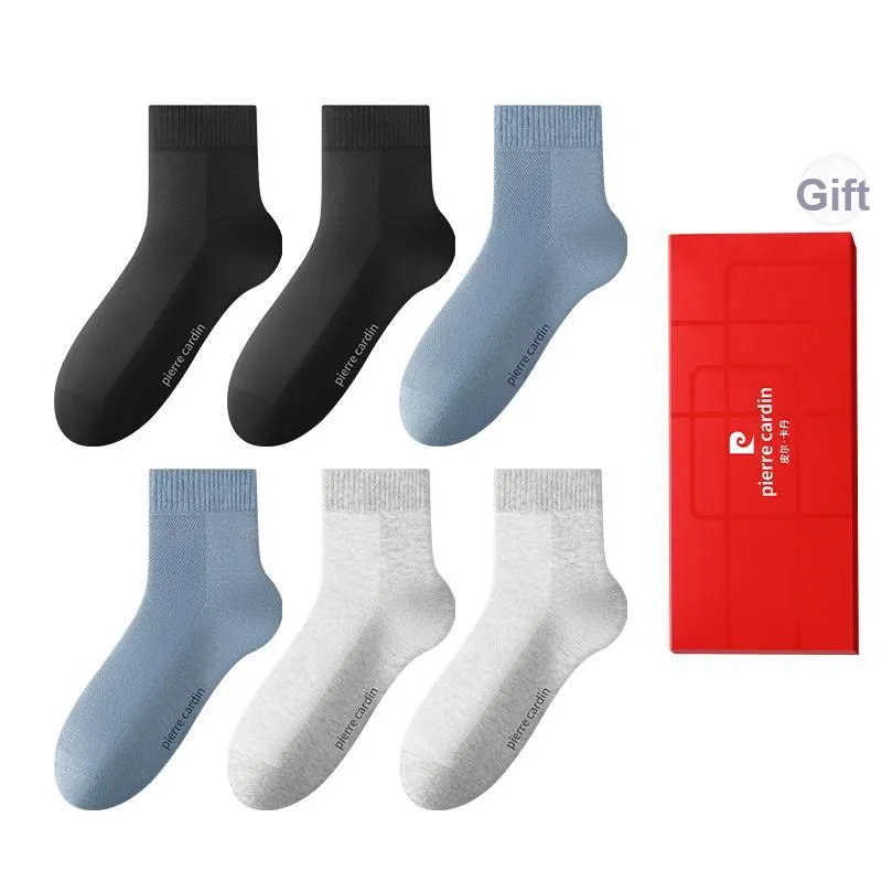 PIERRE CARDIN Mid Calf Socks Men's 6 Pack Box Included-3