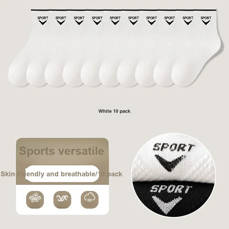 KJ Mid Calf Socks Men's Box Of 10 Packs Mixed Color-20