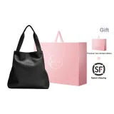 Classic Black Plain Weave Tote