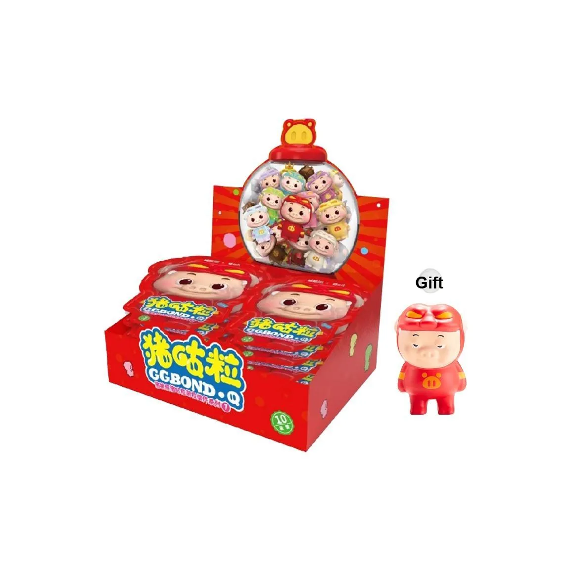 GG Bond Поросенок Герой Поросенок Granules Милый Granules MINI DOLL Слепые коробки 10 для одной слепой коробки целой коробки