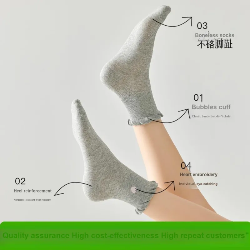 Temooues Mid Calf Socks Women's Combo Set-3