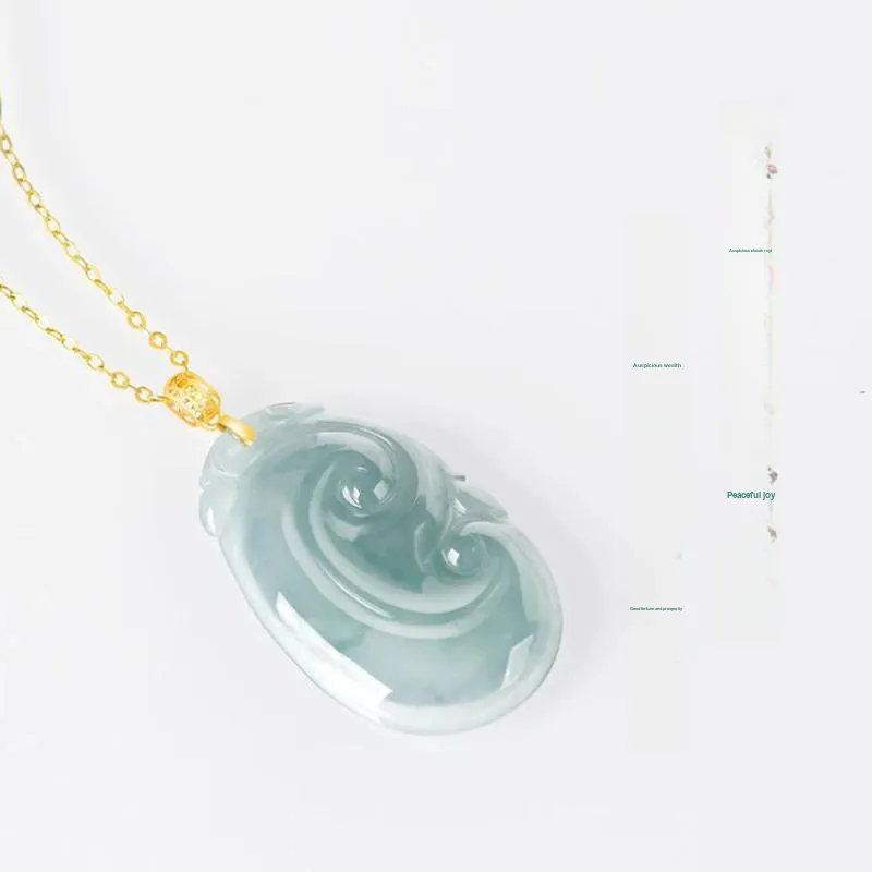 Long Fu Glutinous Jade Jadeite Necklaces Women's-1