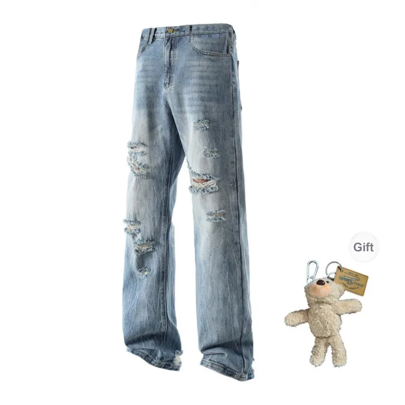 HOKLV Jeans Unisex-4
